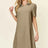 Double Take Full Size Texture Collared Neck Short Sleeve Dress