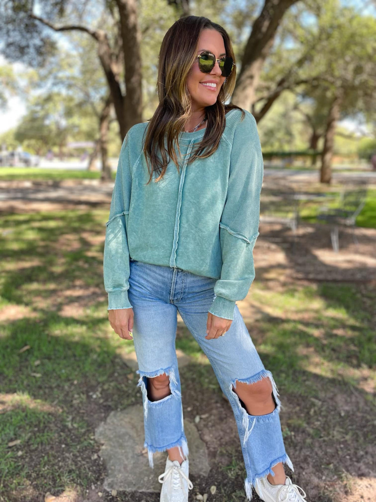 Best Selling Elliott Exposed Seam Sweatshirt in Five Colors - Liarian Unlimited Boutique