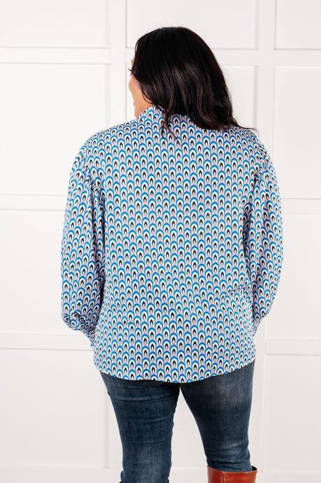 Camisa abotonada con estampado "Skies Above"