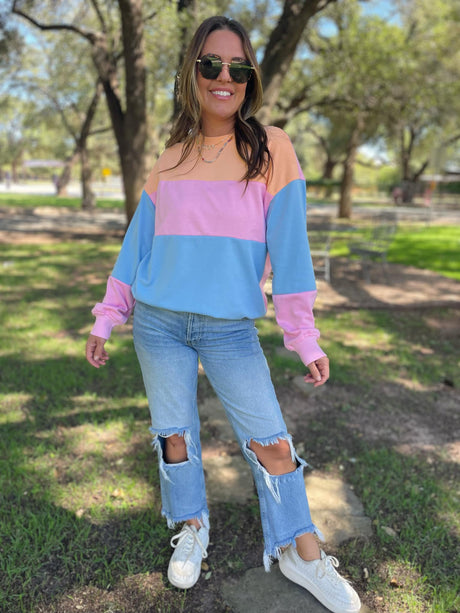 Suéter Finnley Colorblock en cuatro colores