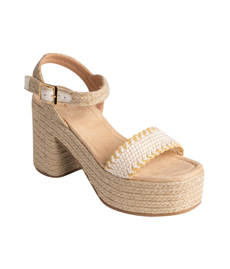 Elise Wedge en blanco roto