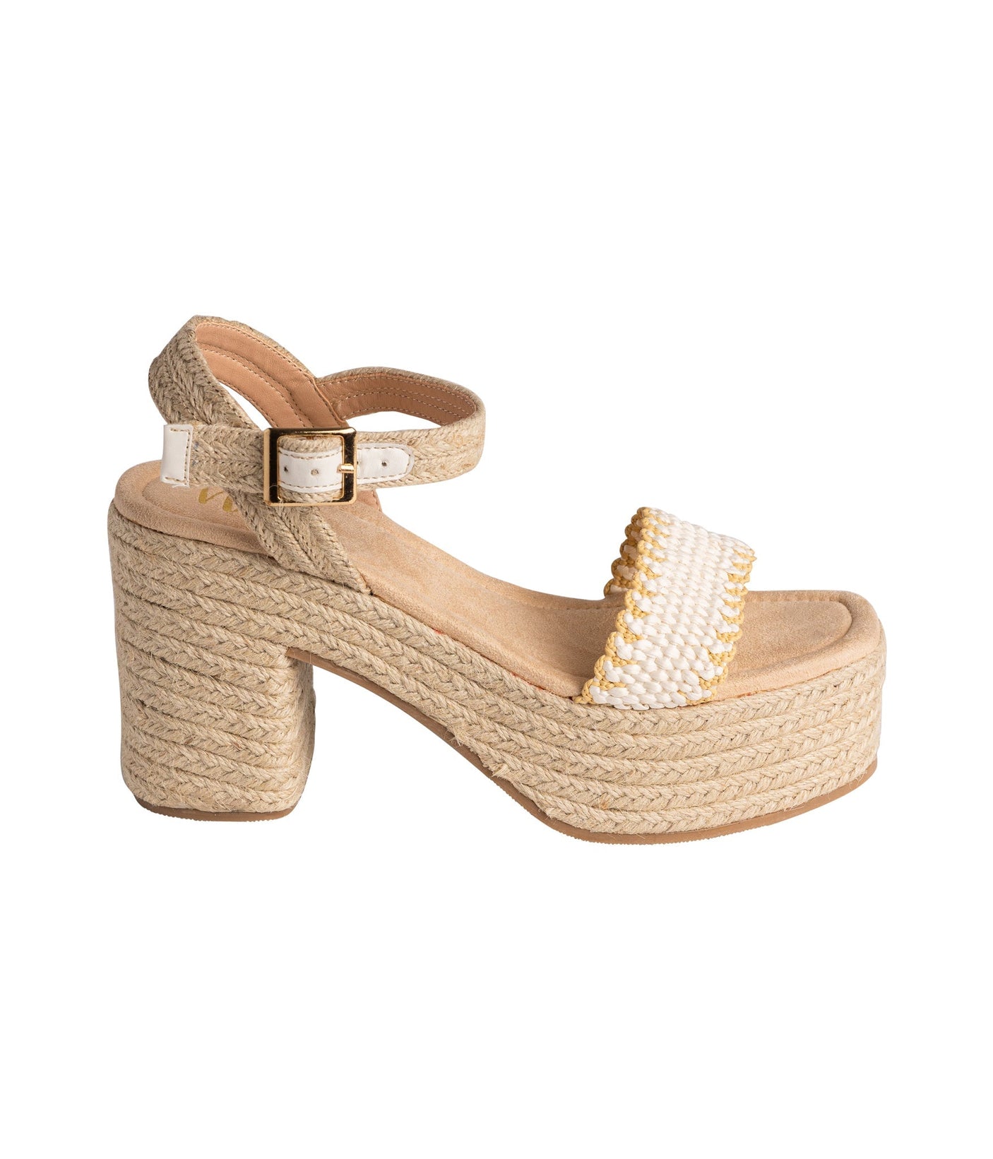Elise Wedge en blanco roto
