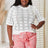Mandy Ribbed Trim Round Neck Knit Top