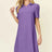 Double Take Full Size Texture Collared Neck Short Sleeve Dress