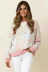 A Little Bias Printed Patchwork Top