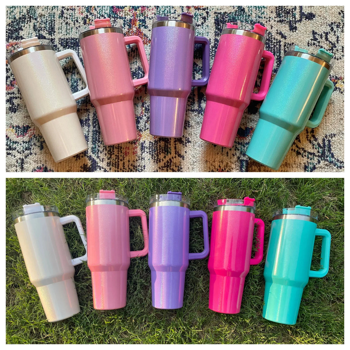Vaso térmico brillante en cinco colores 