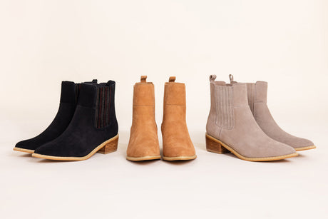 Botín Leonor de ante en color negro