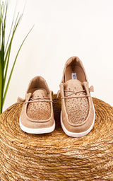 Maco Water Drop en diamantes de imitación de oro rosa