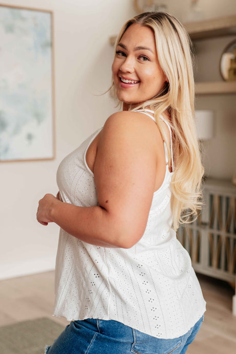 Eye on the Prize Eyelet Tank - Liarian Unlimited Boutique