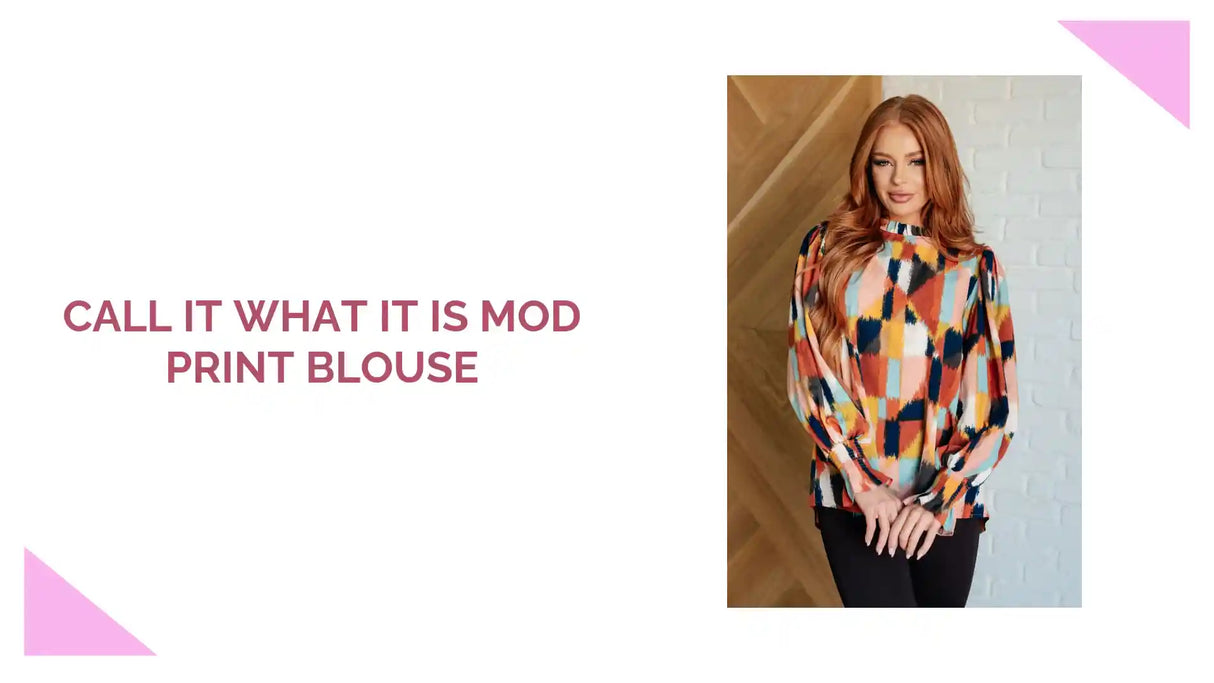 Call It What It Is Mod Print Blouse by@Outfy