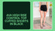 Ava High Rise Control Top Cuffed Shorts in Black by@Outfy