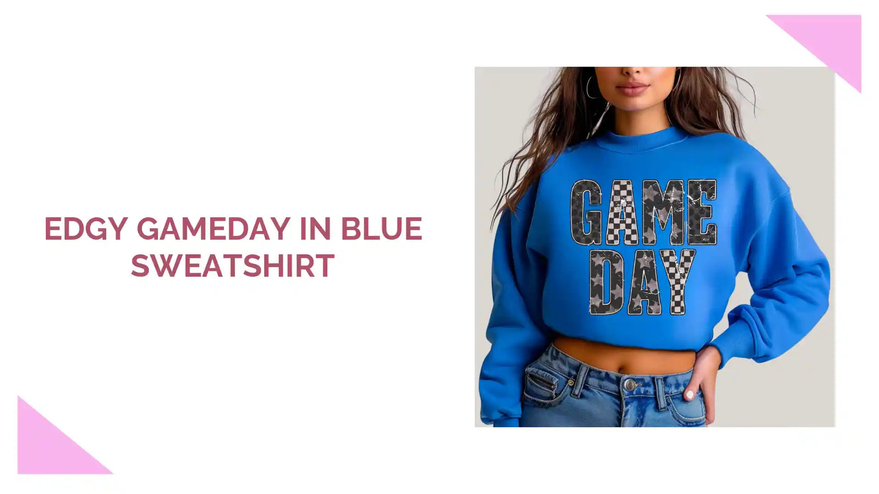 Edgy Gameday in Blue Sweatshirt by@Outfy