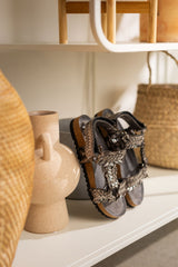 Sandalia tejida River Dance en peltre