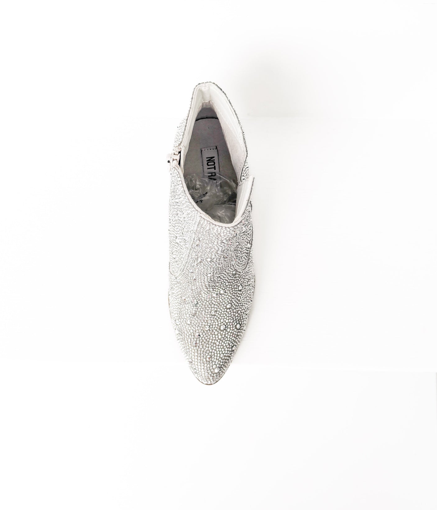 Shine Star Rhinestone Bootie in Silver