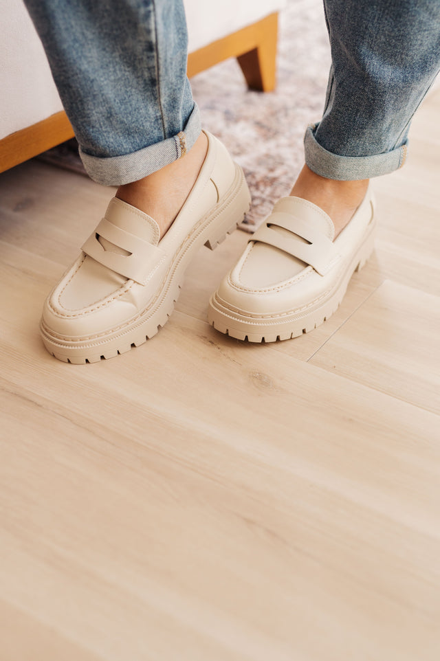 Penny For Your Thoughts Loafers in Bone - Liarian Unlimited Boutique