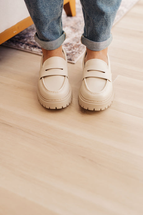 Penny For Your Thoughts Loafers in Bone - Liarian Unlimited Boutique